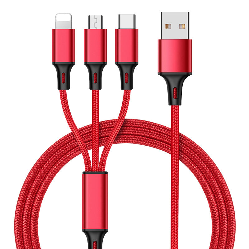3-in-1 Nylon Braided Charging Cable