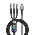 100W 3-in-1 Fast Charging Cable with LED Power Display