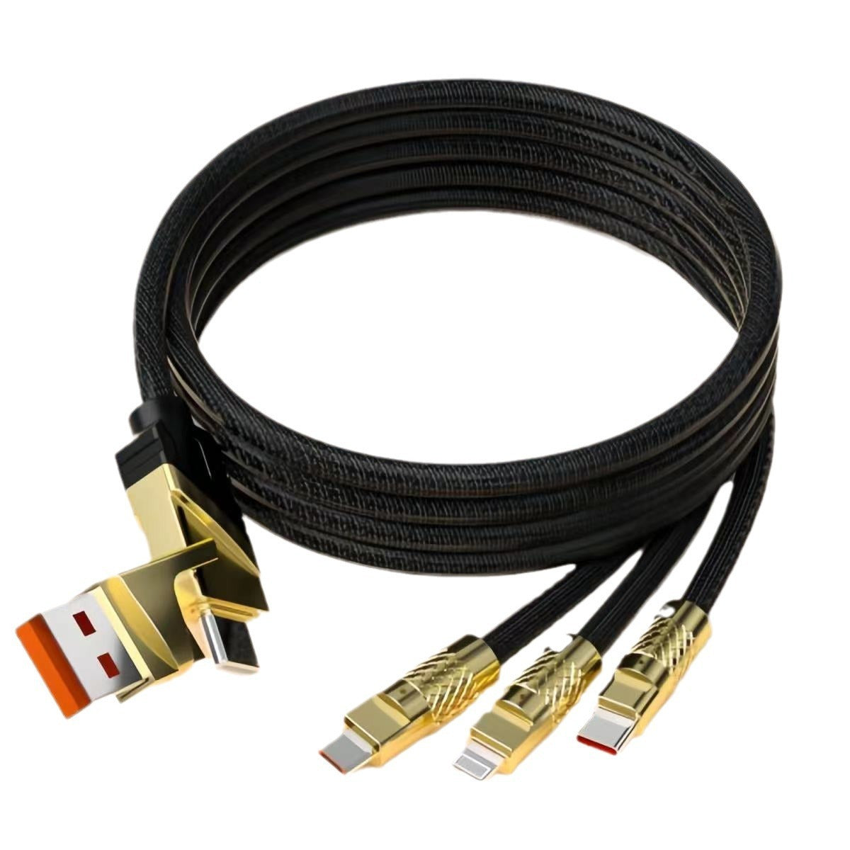 120W Fast Charging 3-in-1 Cable (USB-C, Lightning, Micro USB)
