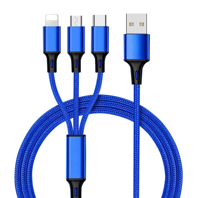 3-in-1 Nylon Braided Charging Cable