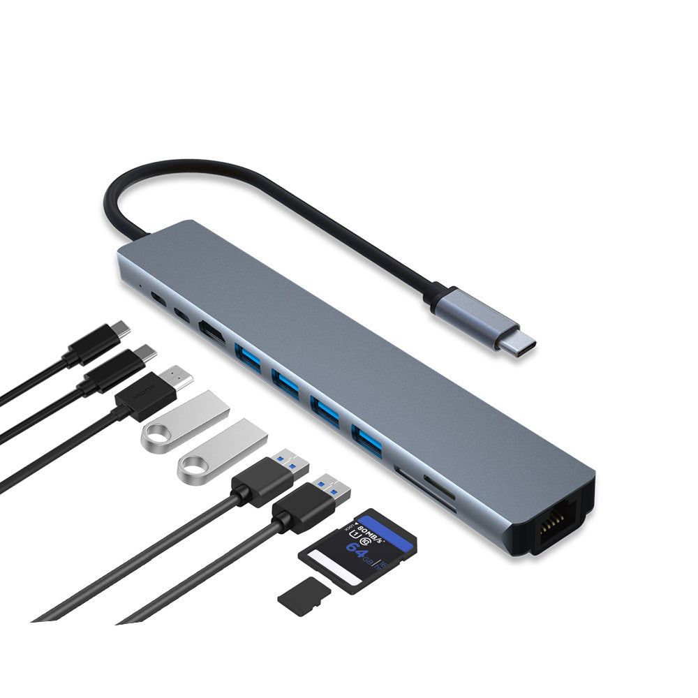 10-in-1 USB-C Hub (4K HDMI, Ethernet, USB)