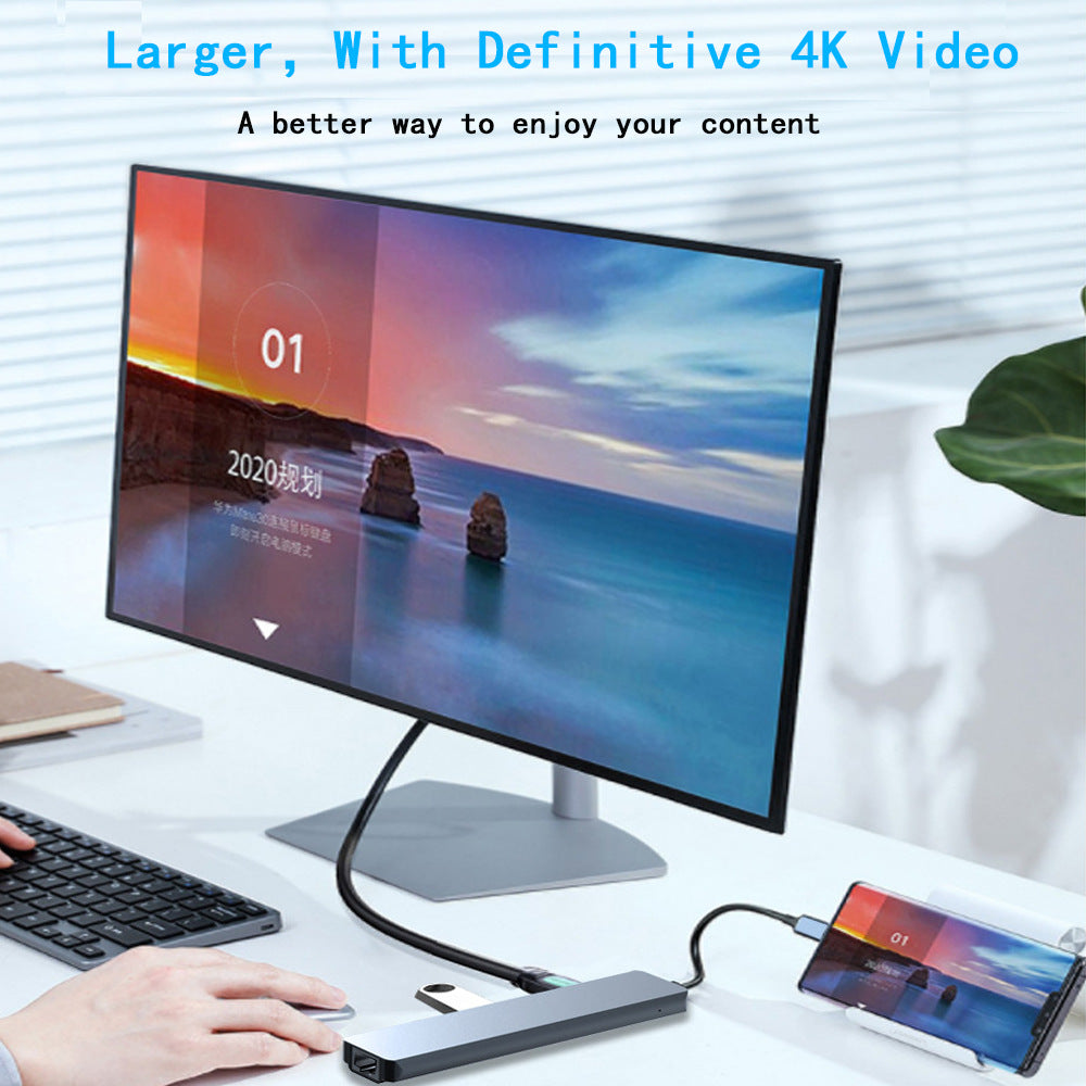 10-in-1 USB-C Hub (4K HDMI, Ethernet, USB)