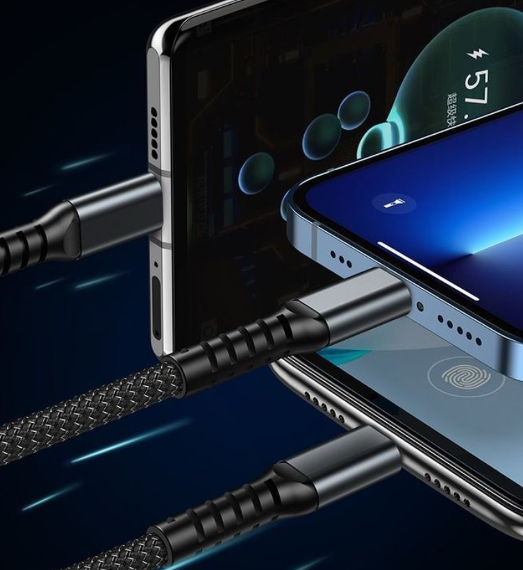 100W 3-in-1 Fast Charging Cable with LED Power Display