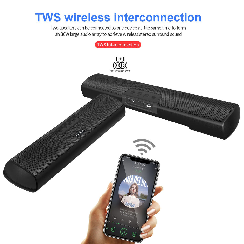 Bluetooth 5.0 Bass Speaker with USB & TF Card Support