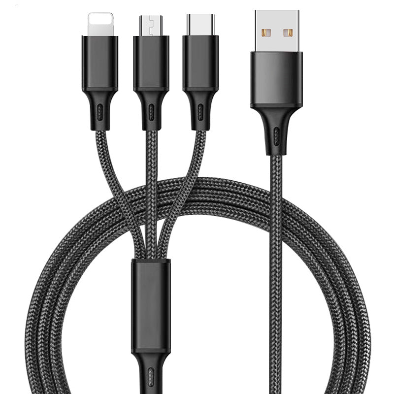 3-in-1 Nylon Braided Charging Cable