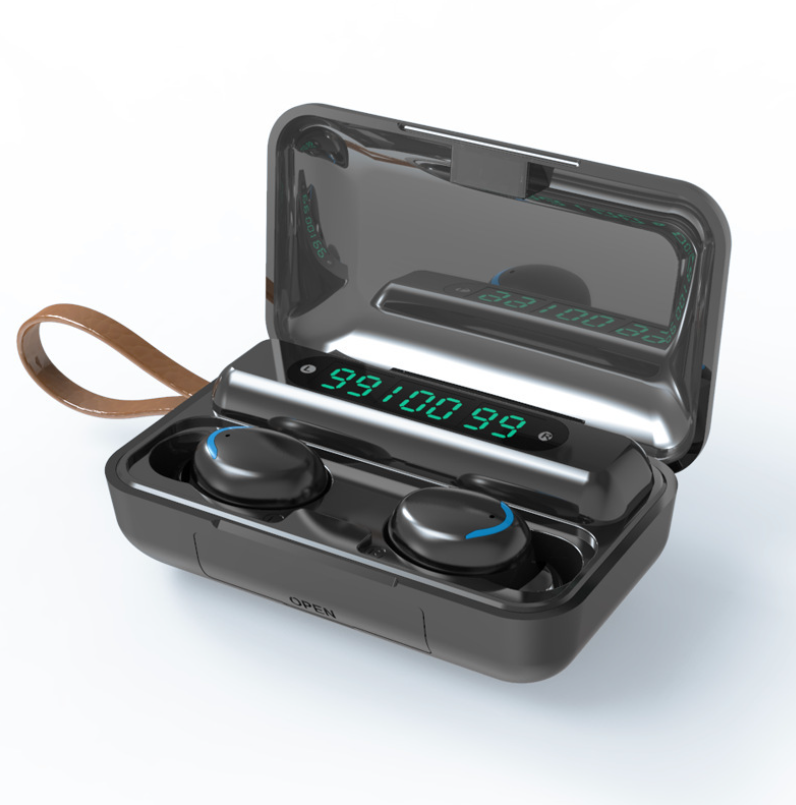 F9 TWS Bluetooth Headset with Touch Display