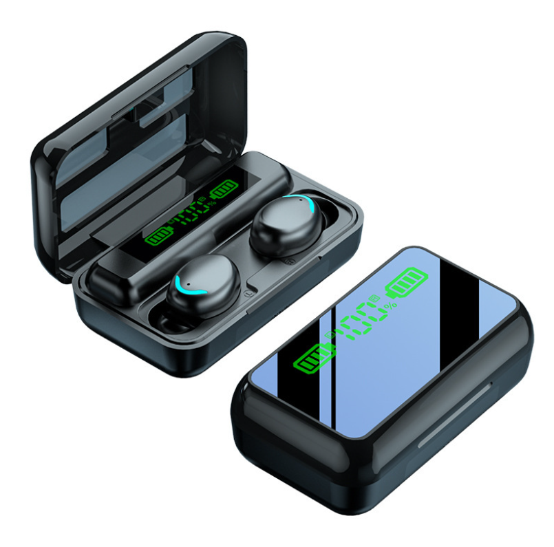 F9 TWS Bluetooth Headset with Touch Display