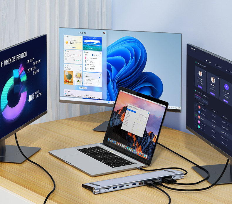 12-in-1 Dual HDMI USB-C Docking Station (MST Multi-Screen)
