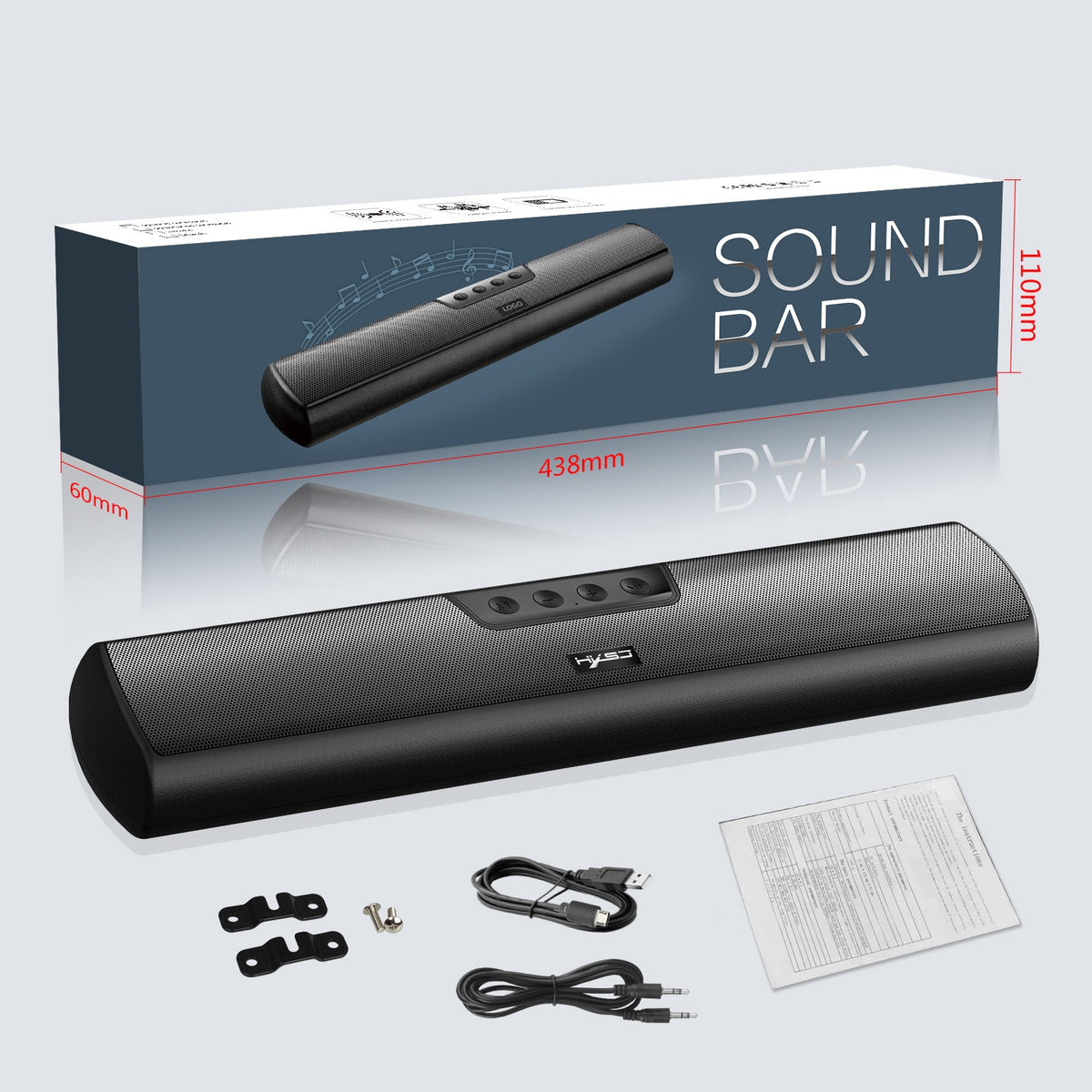 Bluetooth 5.0 Bass Speaker with USB & TF Card Support