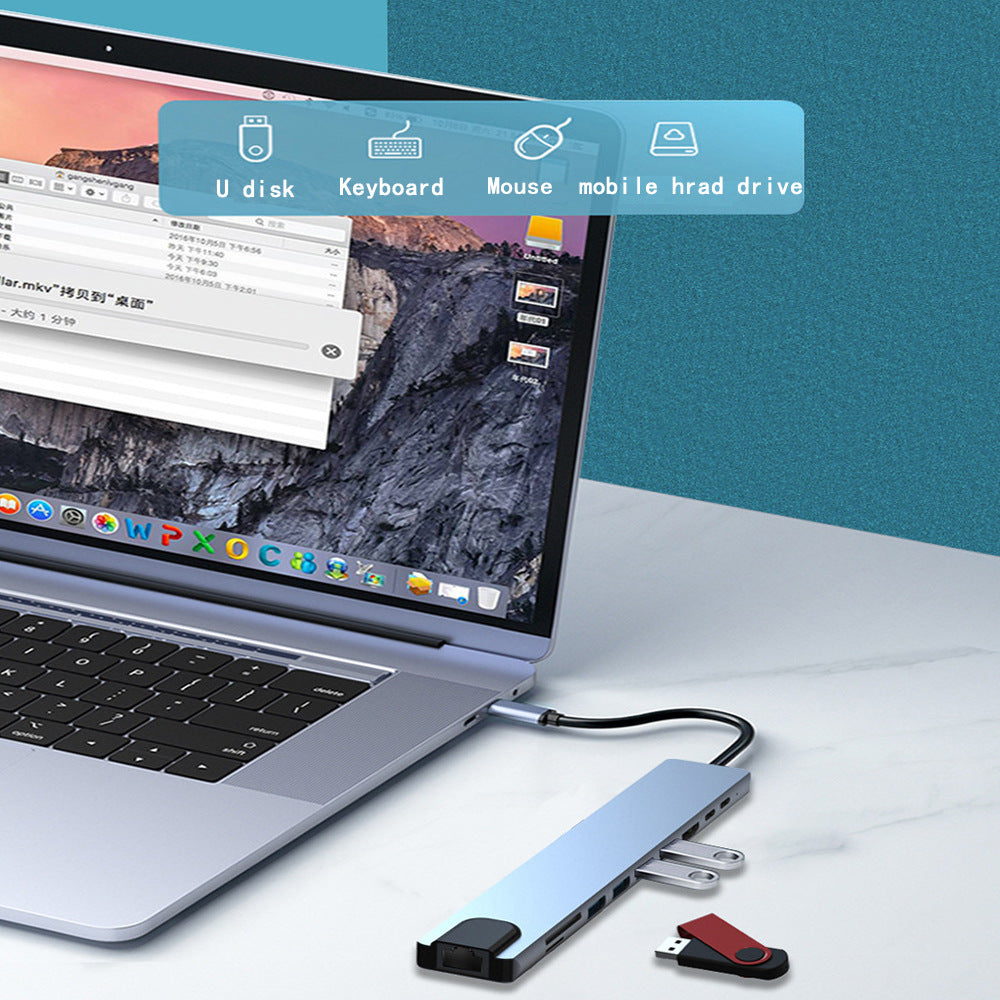 10-in-1 USB-C Hub (4K HDMI, Ethernet, USB)
