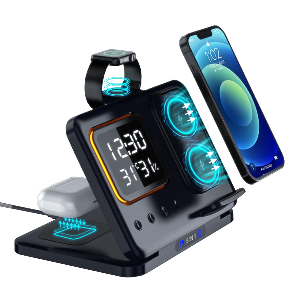 5-in-1 Wireless Charging Station (15W Fast Charge)