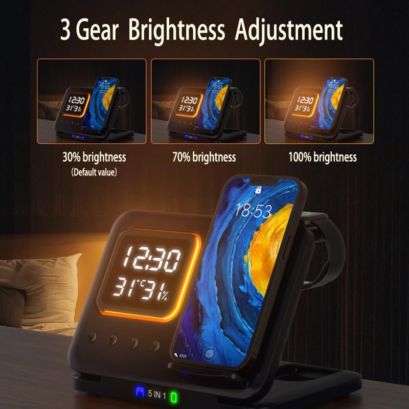 5-in-1 Wireless Charging Station (15W Fast Charge)
