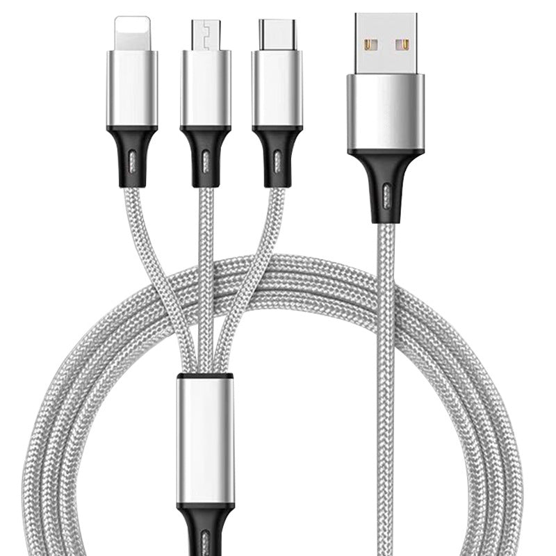3-in-1 Nylon Braided Charging Cable