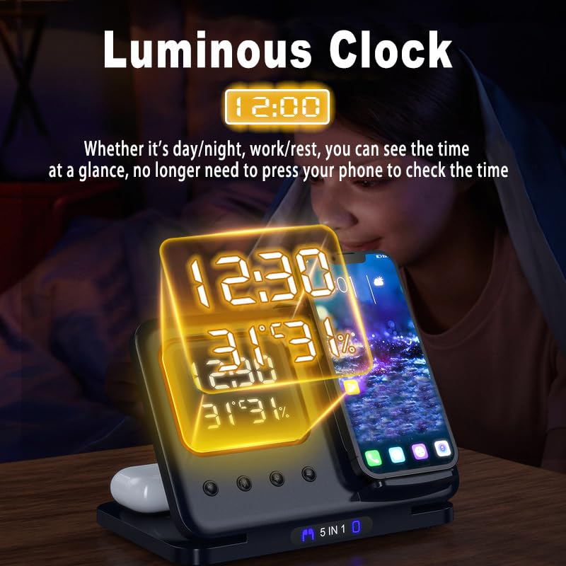 5-in-1 Wireless Charging Station (15W Fast Charge)