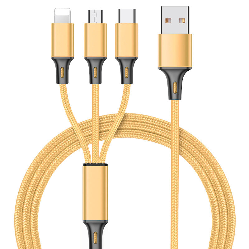 3-in-1 Nylon Braided Charging Cable