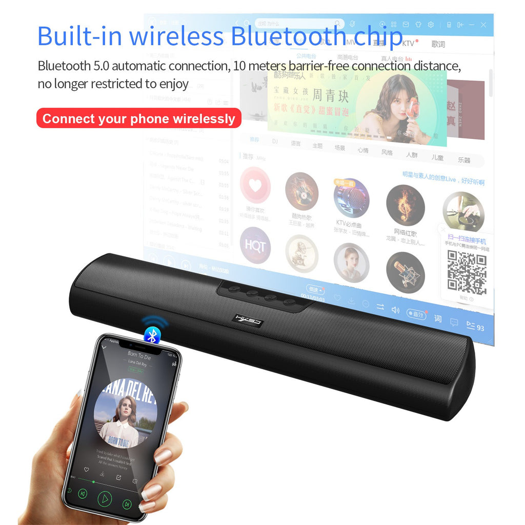 Bluetooth 5.0 Bass Speaker with USB & TF Card Support